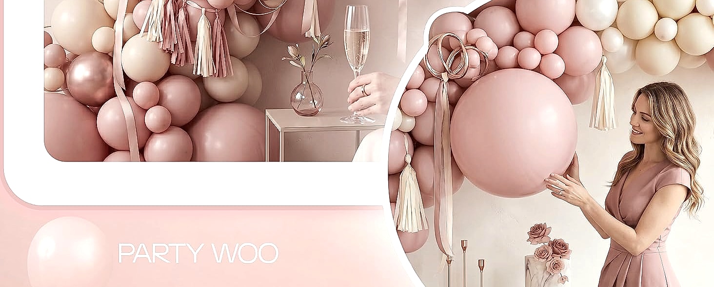 PartyWoo Black Balloons 140 pcs Arch Kit, 5-18 Inch — size comparison