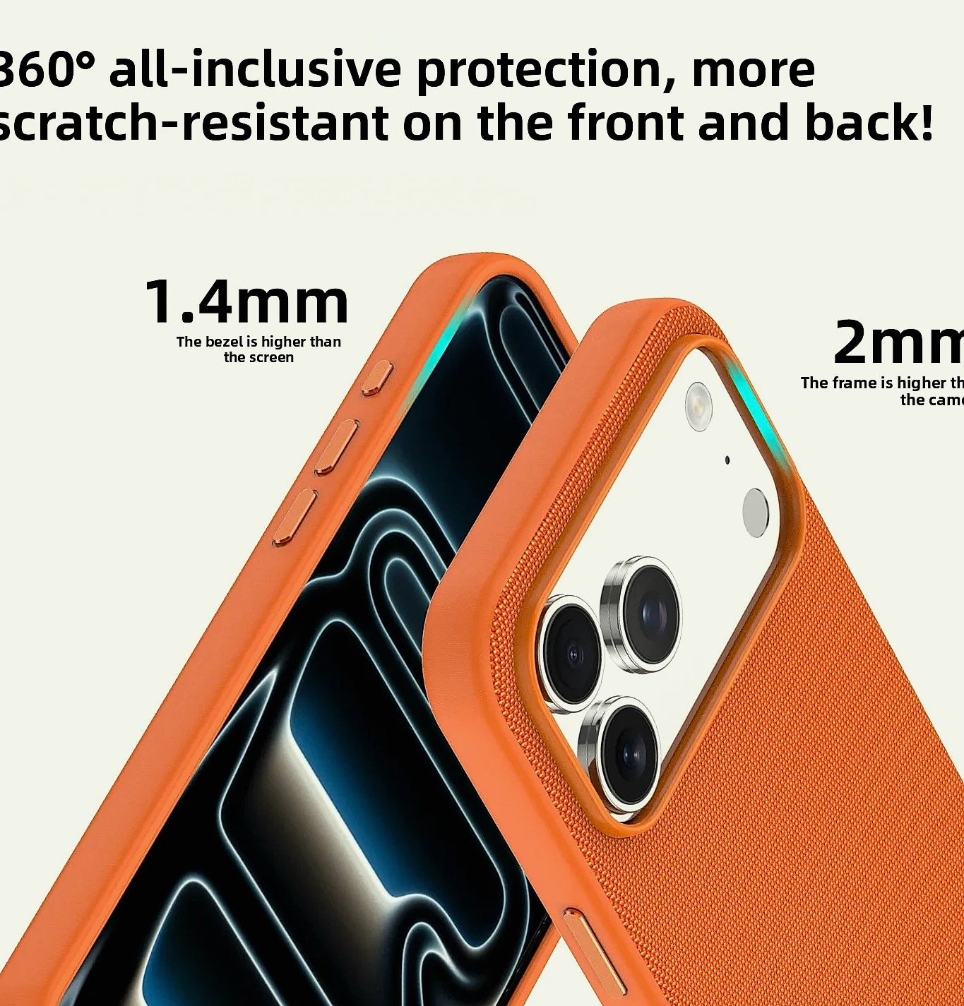 Techwoven Fabric Magnetic Phone Case for iPhone 15/16/17 — close-up details