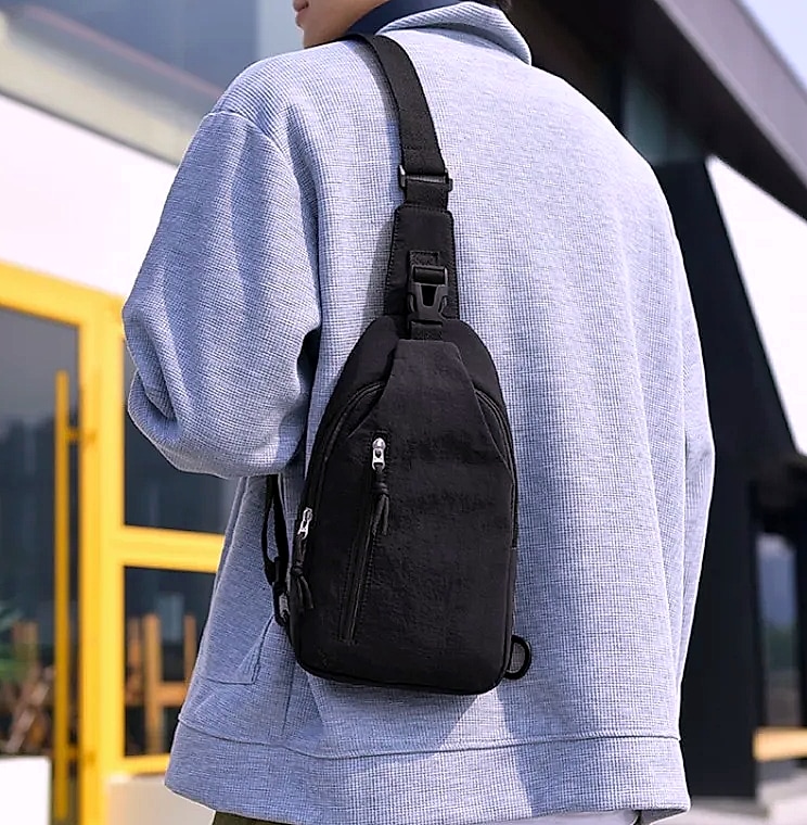 Waterproof Sling Chest Bag for Travel and Outdoor Sports — assembled view