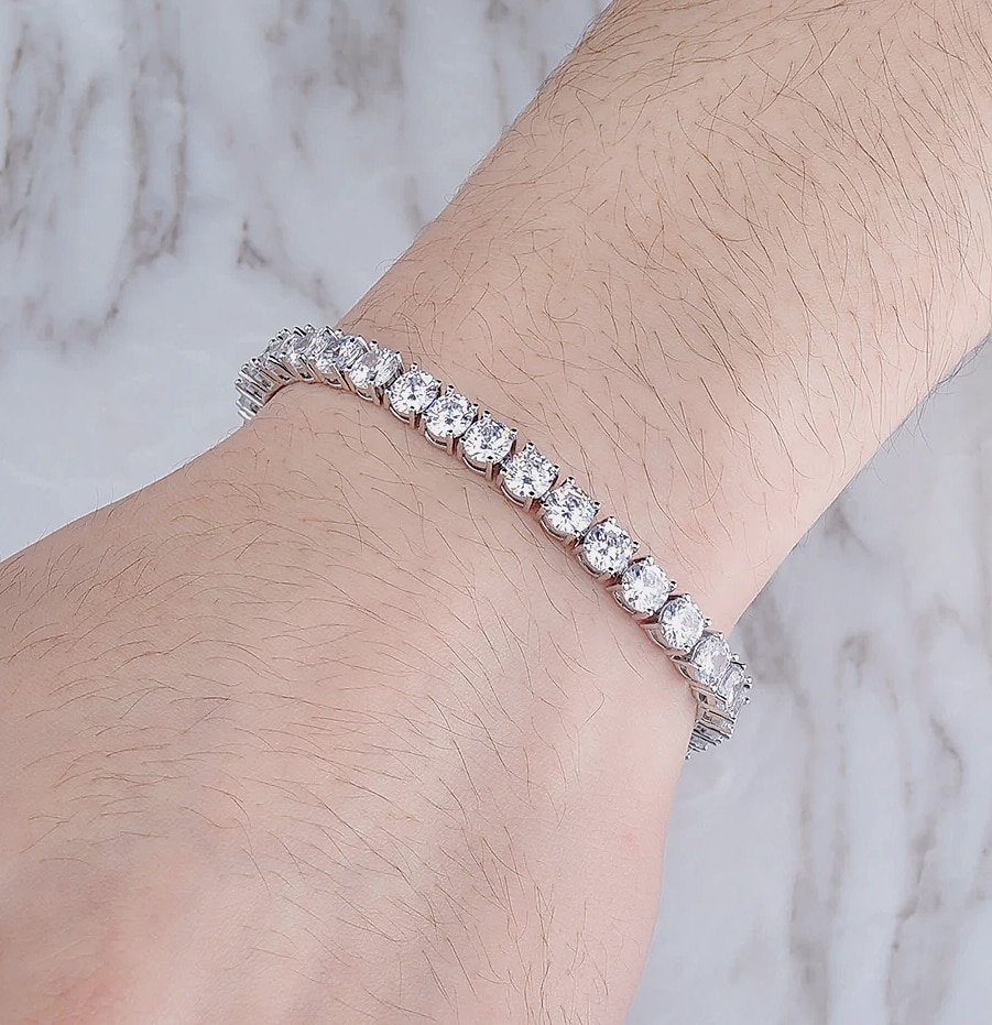 TOPGRILLZ 3-6MM Tennis Chain Bracelet Sterling Silver CZ — build progress