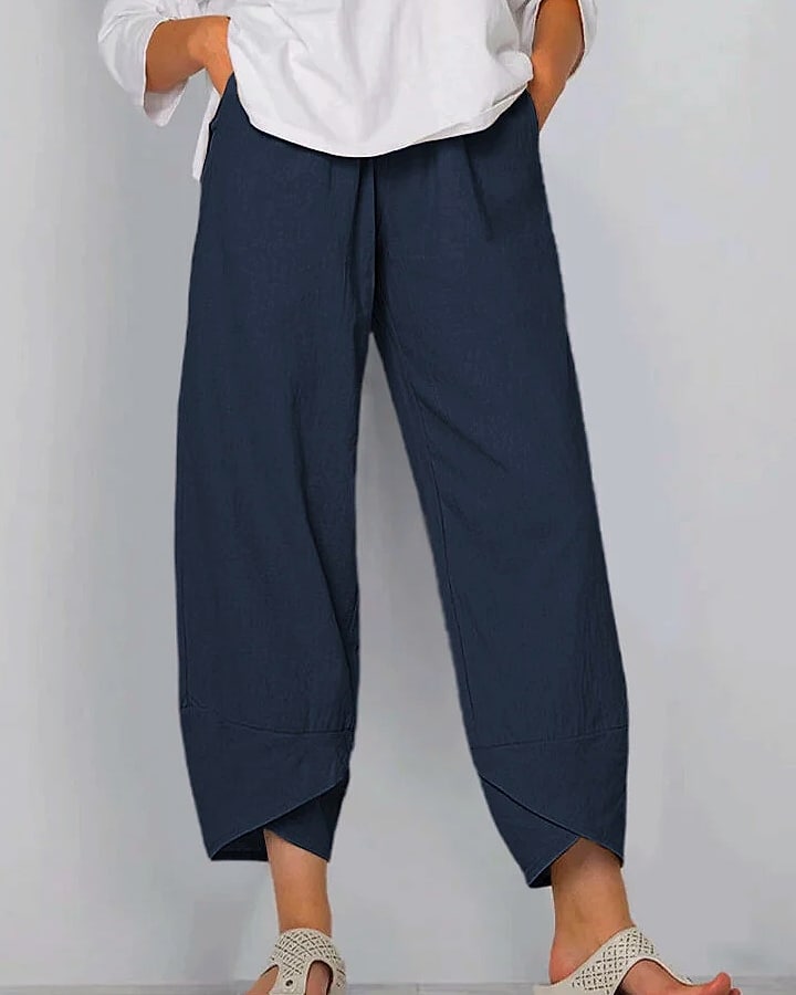 INSTYLISH Vintage Cotton Linen Harem Pants High Waist — feature highlights