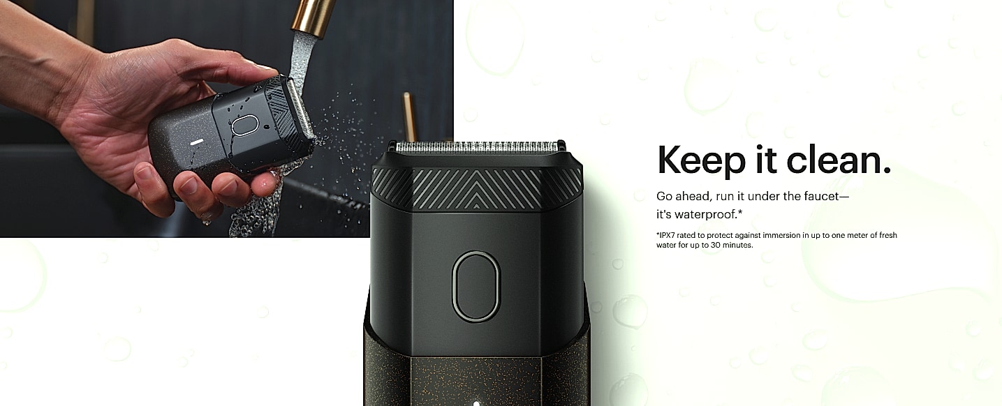 MANSCAPED The Handyman Compact Face Shaver for Travel — feature highlights