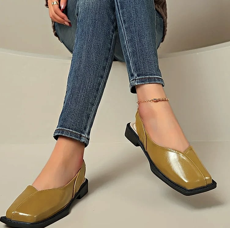NAZSQ Leather Square Toe Sandals for Women — build progress