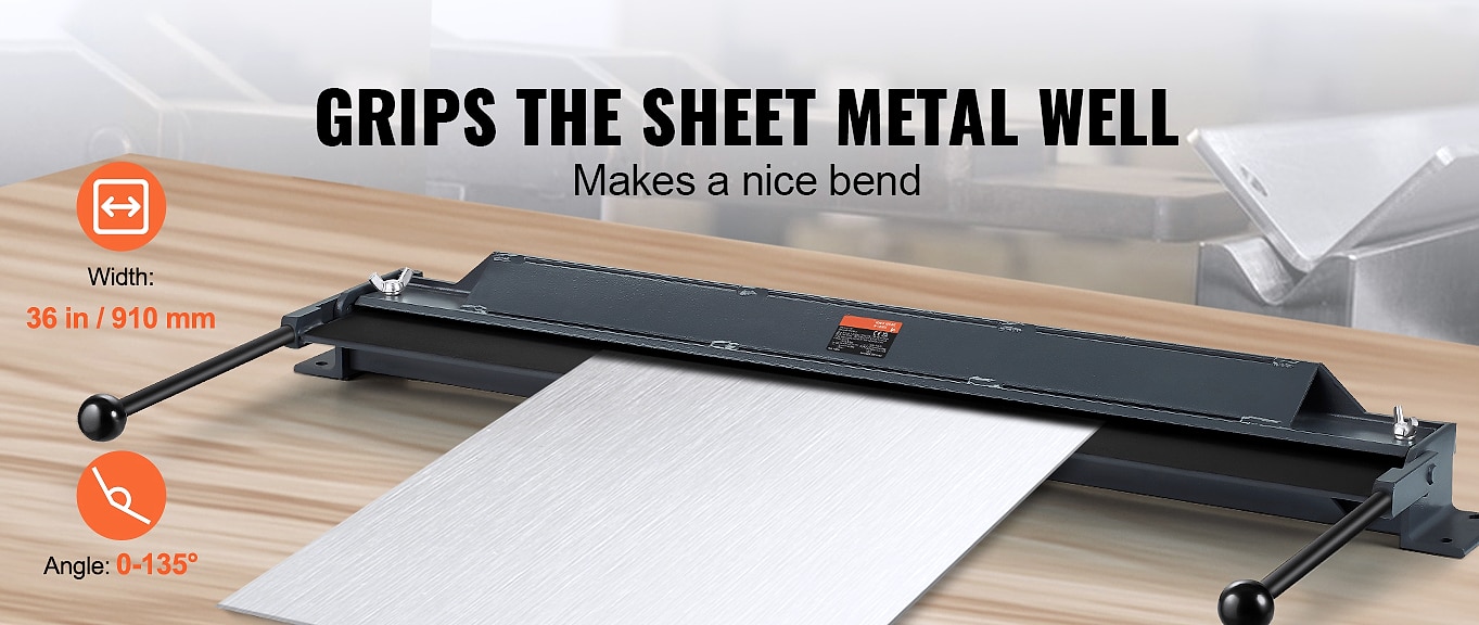 SucceBuy Box Pan Brake 24in 36in 48in Sheet Metal Bender — parts overview