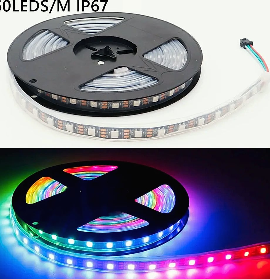 TNALANT WS2812B Addressable LED Strip 5V RGB Pixels — parts overview