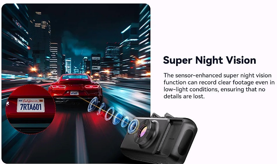 Redtiger A6 4K Dash Cam with GPS and 3-Camera System — package contents