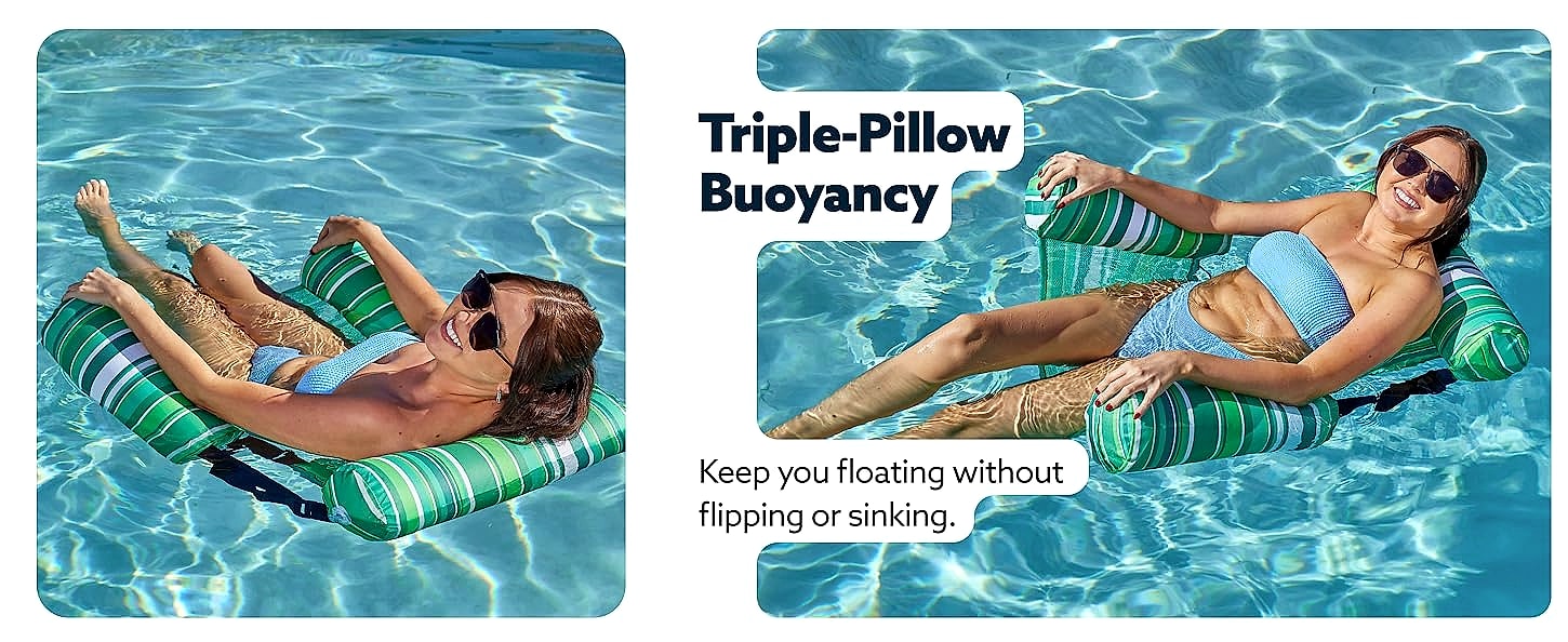 Sloosh Inflatable Pool Float Chairs, 2 Pack Floating Lounges — build progress