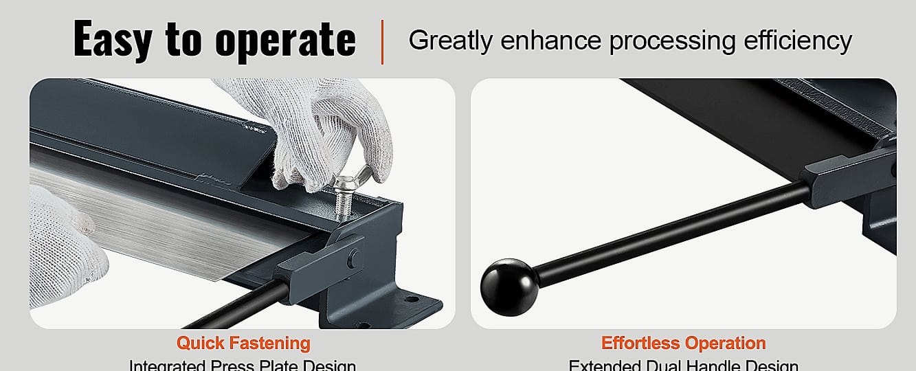 SucceBuy Box Pan Brake 24in 36in 48in Sheet Metal Bender — size comparison