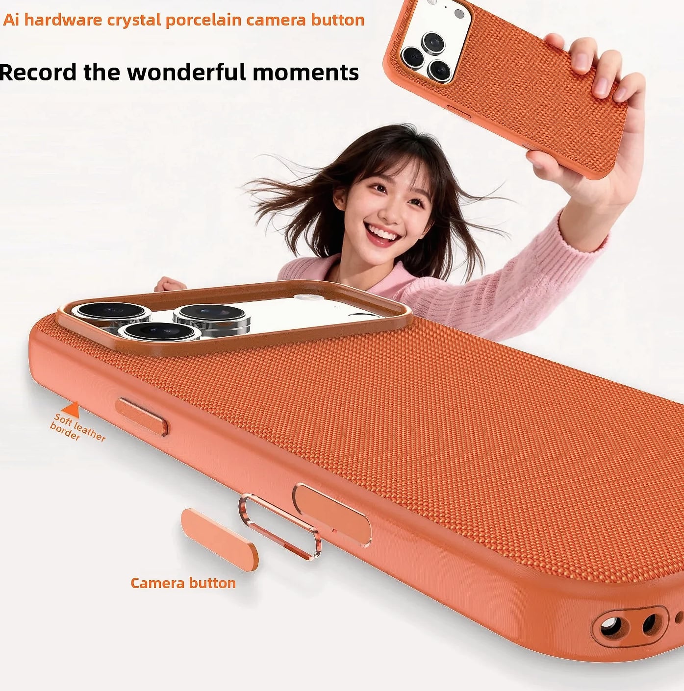 Techwoven Fabric Magnetic Phone Case for iPhone 15/16/17 — feature highlights