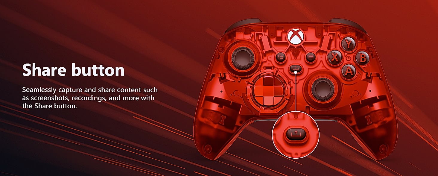 Xbox Wireless Controller Pulse Red for Console PC Android — assembled view