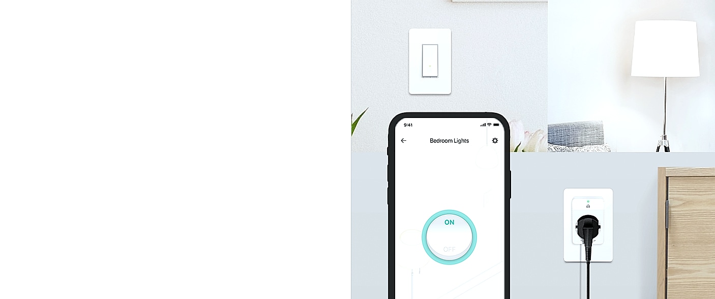 Kasa Smart KP200 In-Wall Wi-Fi Outlet with Voice Control — side view