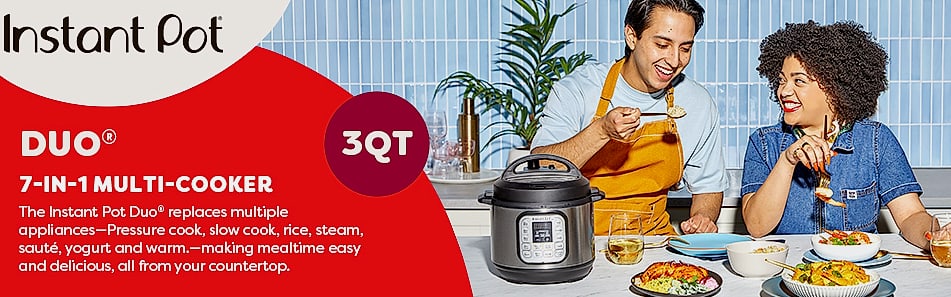 Instant Pot Duo 7-in-1 Electric Pressure Cooker, 6 Quart — scale reference