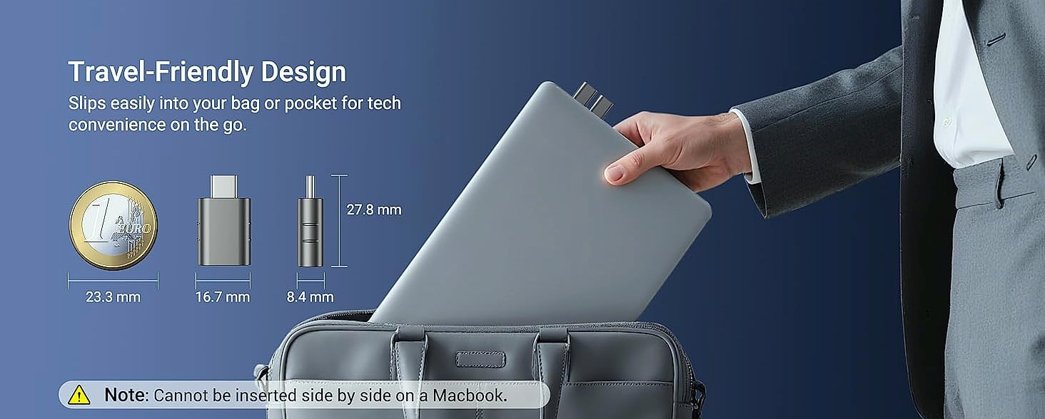 Syntech USB-C to USB 3.0 Adapter, Pack of 2 — parts overview