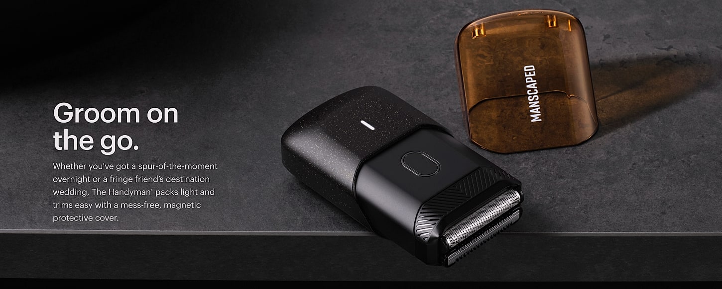 MANSCAPED The Handyman Compact Face Shaver for Travel — scale reference