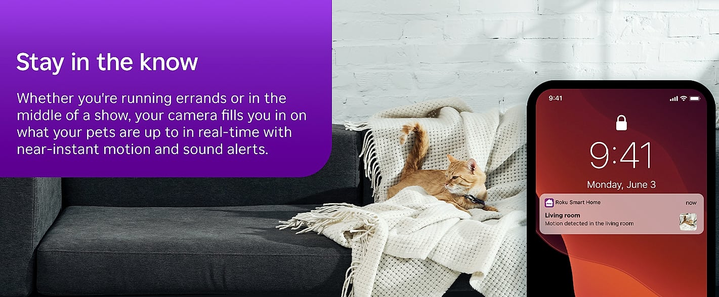 Roku Indoor Camera 4-Pack 1080p HD Night Vision Home — assembled view