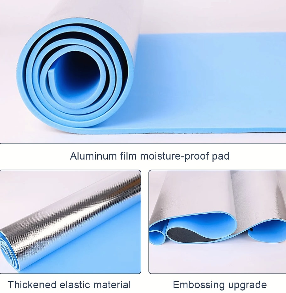Waterproof Yoga Mat with Aluminum Layer Exercise Fitness — side view