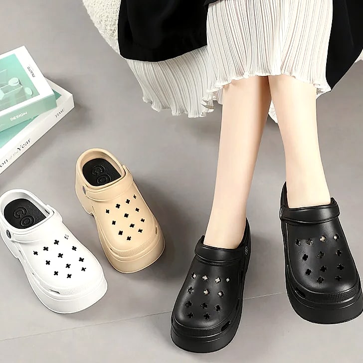 Women's EVA Platform Sandals Waterproof Summer Slippers — parts overview