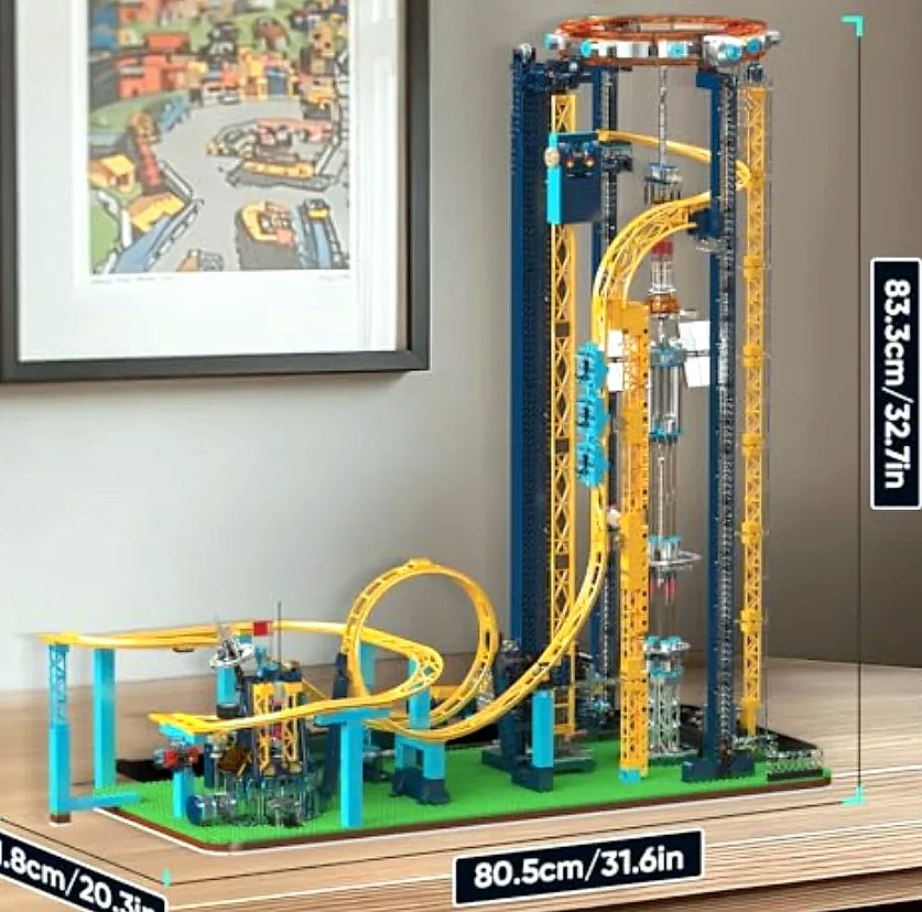 Mould King 11031 Space Elevator Loop Coaster building set — feature highlights
