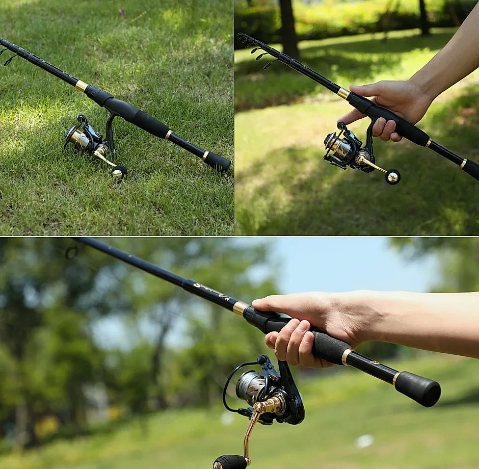 Sougayilang Telescopic Spinning Fishing Rod Carbon Fiber — scale reference