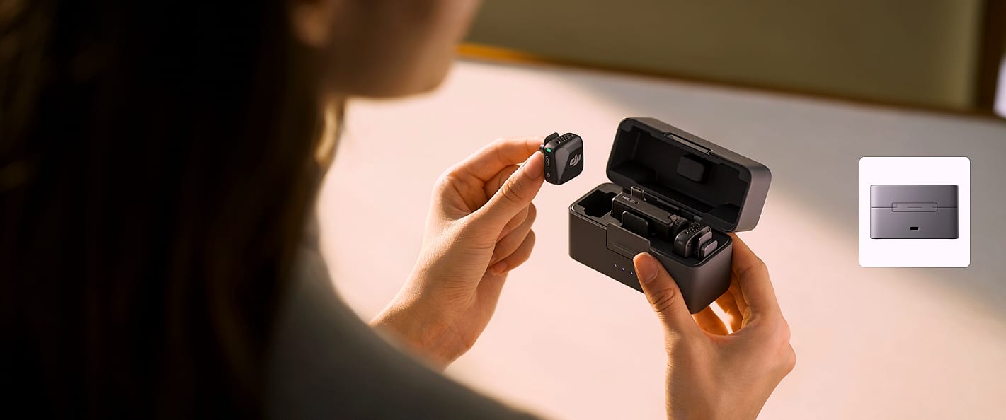DJI Mic Mini wireless lavalier microphone system for iPhone — build progress