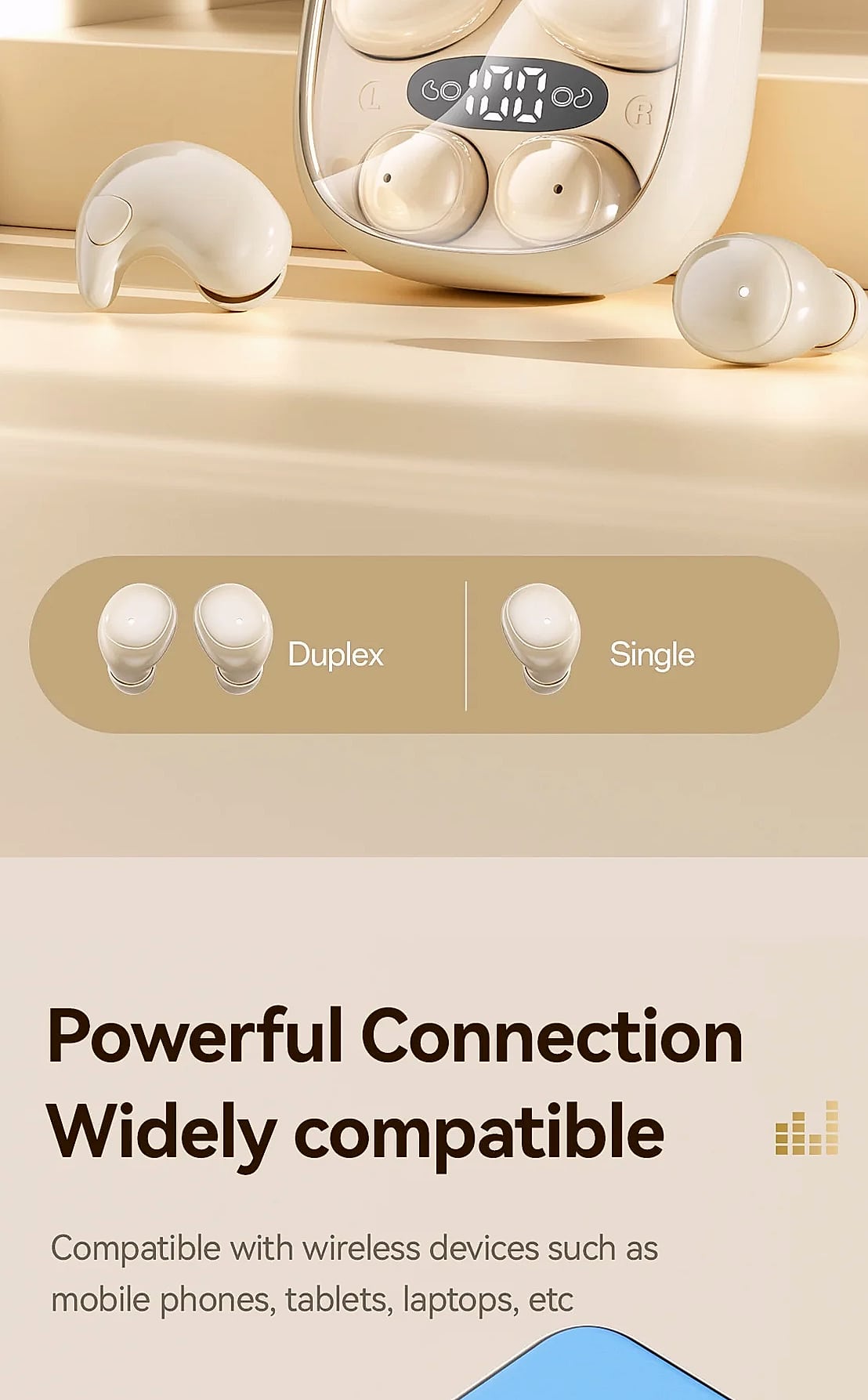 ESTG M126 Sleep Earbuds Bluetooth Headset Comfortable Wear — scale reference