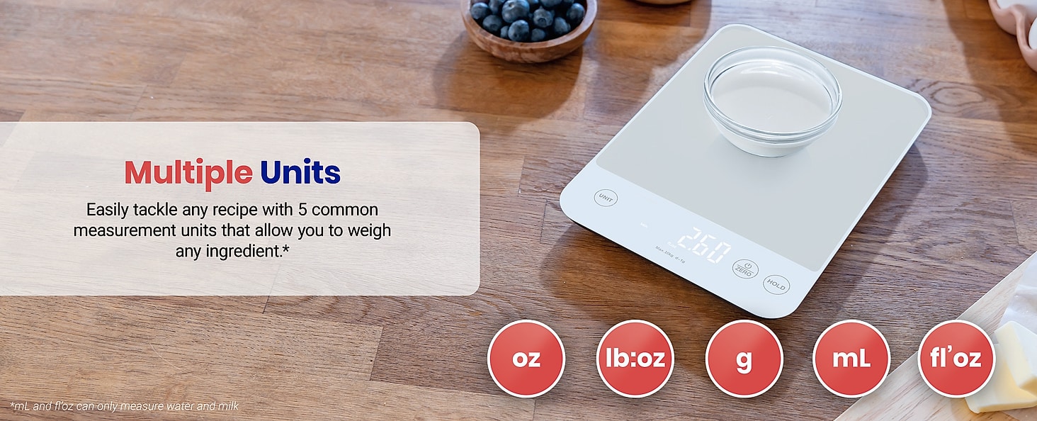 Etekcity Digital Food Scale, 11lb Capacity for Cooking and — close-up details
