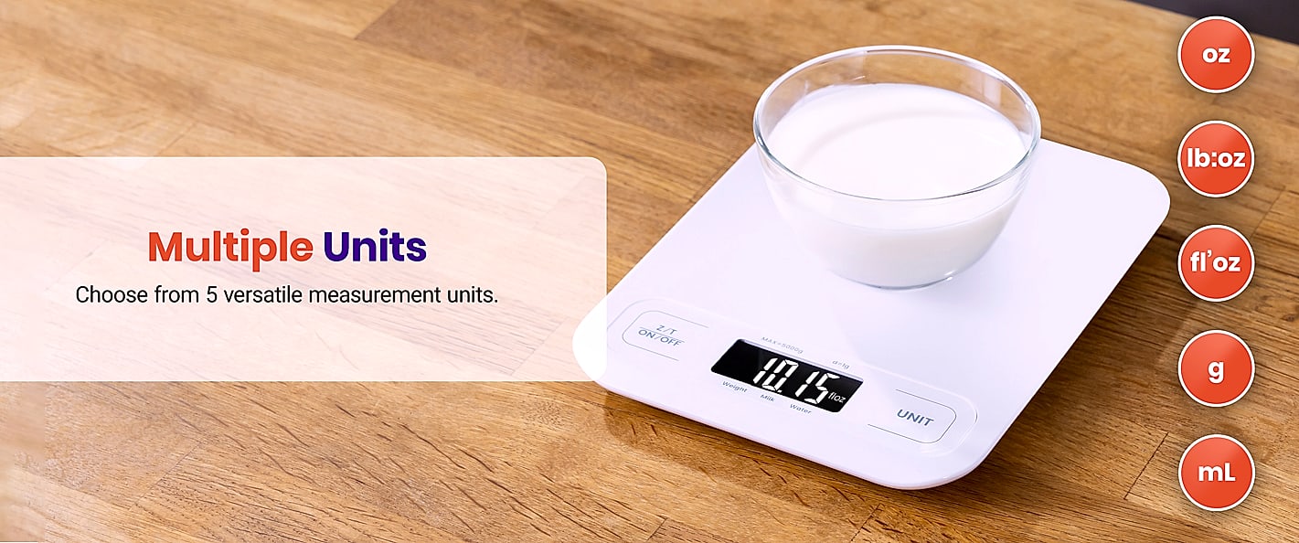 Etekcity Digital Food Scale, 11lb Capacity for Cooking and — assembled view