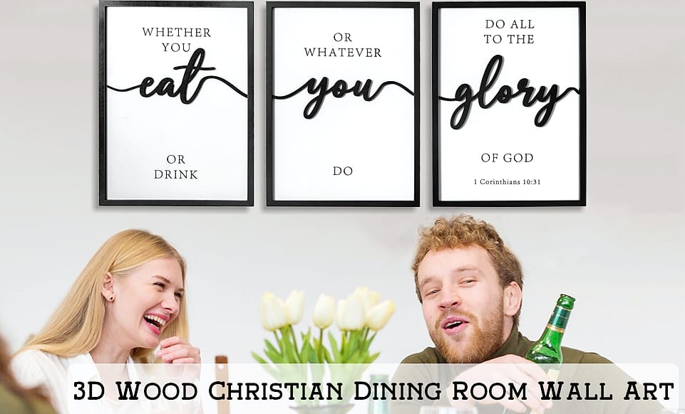 KIOSSUT 3D Wood Give it to God and Go to Sleep Wall Sign Set — side view
