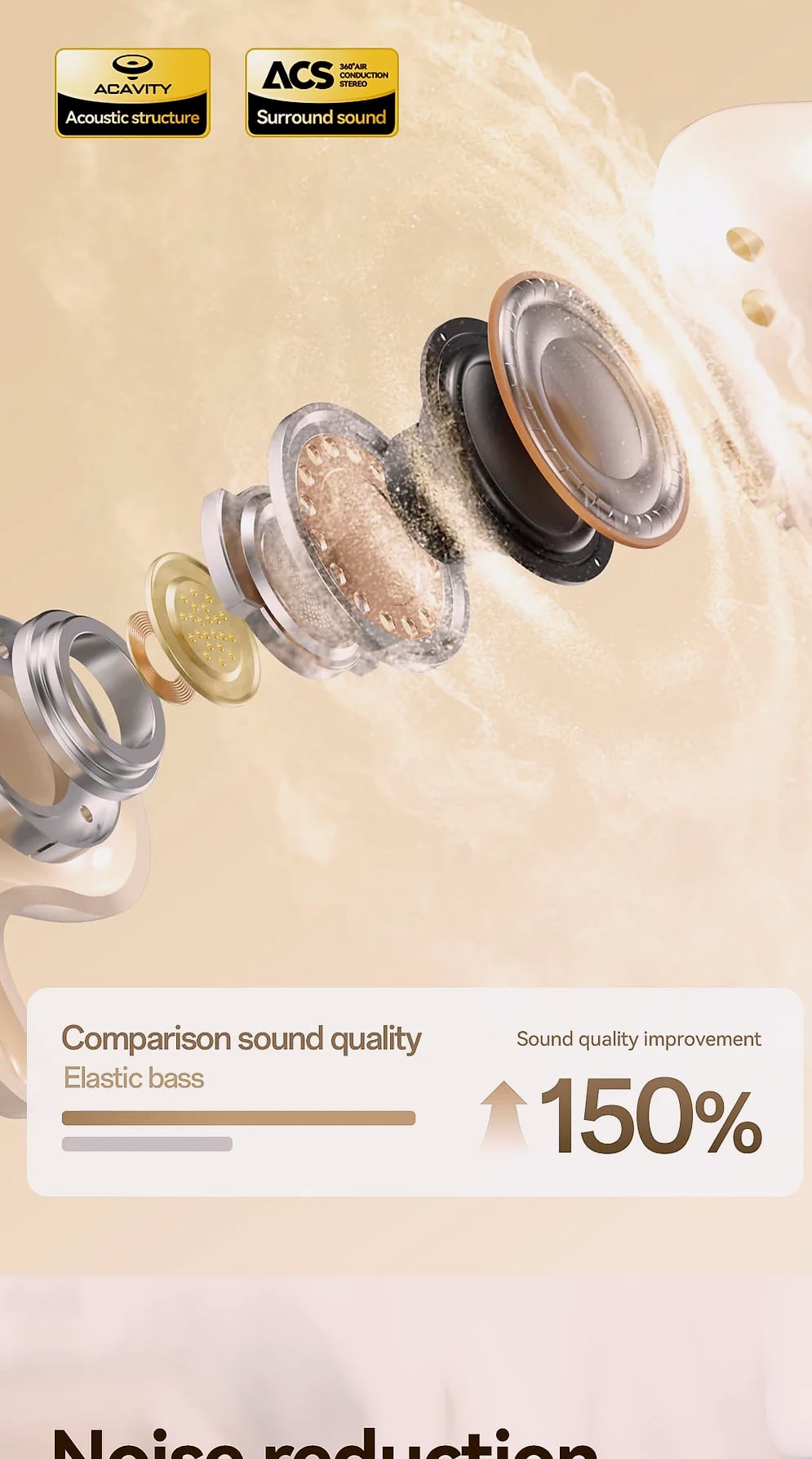 ESTG M126 Sleep Earbuds Bluetooth Headset Comfortable Wear — interior detail
