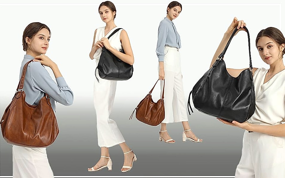 DOURR Women's Vegan Leather Shoulder Bag with Multi — package contents