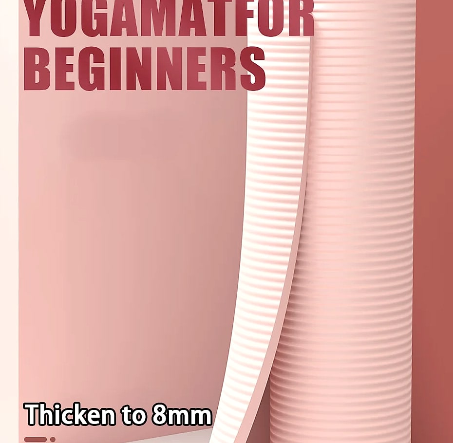 Lostook 8mm NBR Yoga Mat Anti-Slip for Home Fitness — scale reference