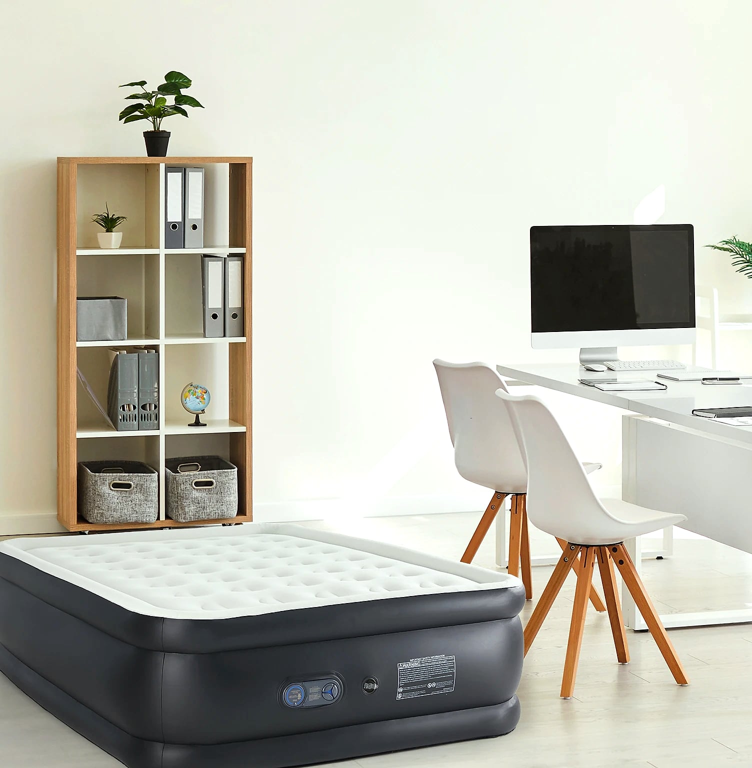 JHK Queen Twin Size Air Mattress Double Height 660 lbs — parts overview