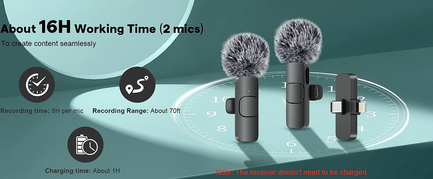 MAYBESTA Wireless Lavalier Microphone 2 Pack for iPhone — build progress