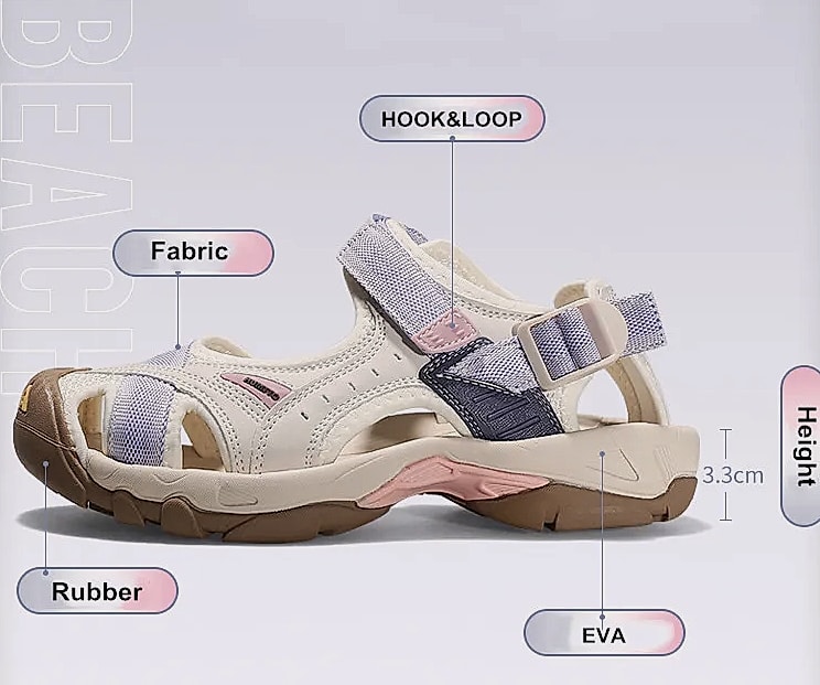 HUMTTO HT-9602 Women's Hiking Sandals Breathable Water — package contents