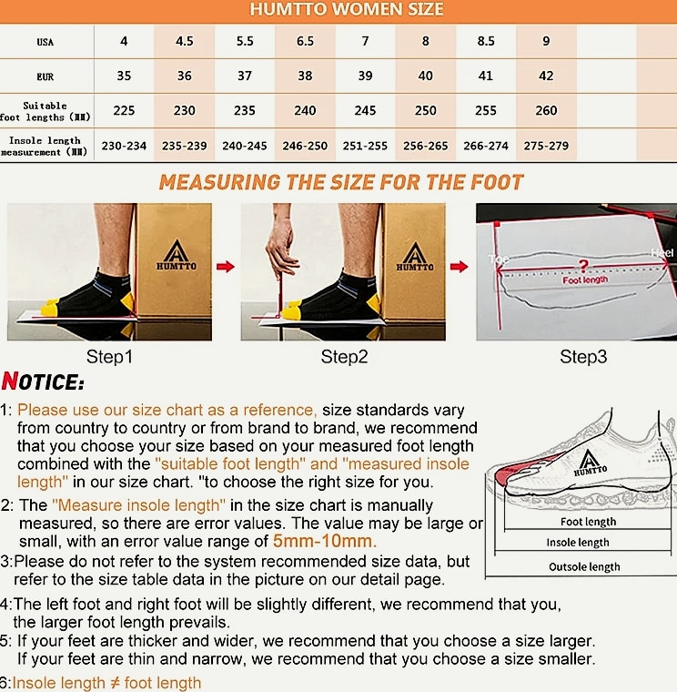 HUMTTO HT-9602 Women's Hiking Sandals Breathable Water — package contents