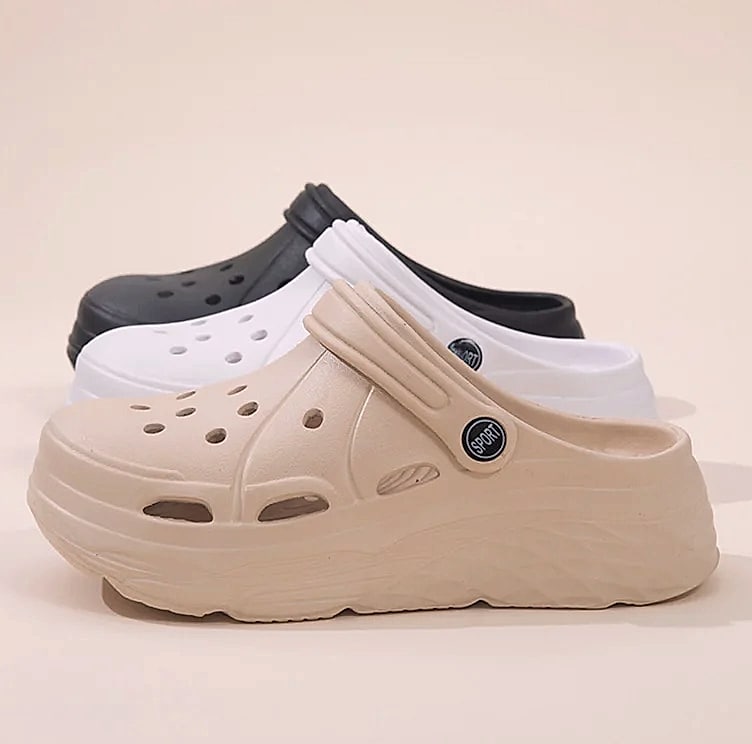 Women's Platform Sandals Thick Sole Eva Clogs Garden Shoes — close-up details