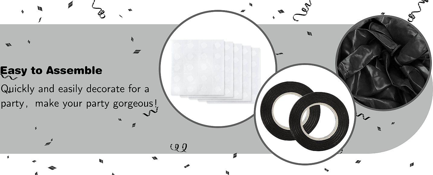 Rubfac White Latex Balloons 129pc Garland Arch Kit — close-up details