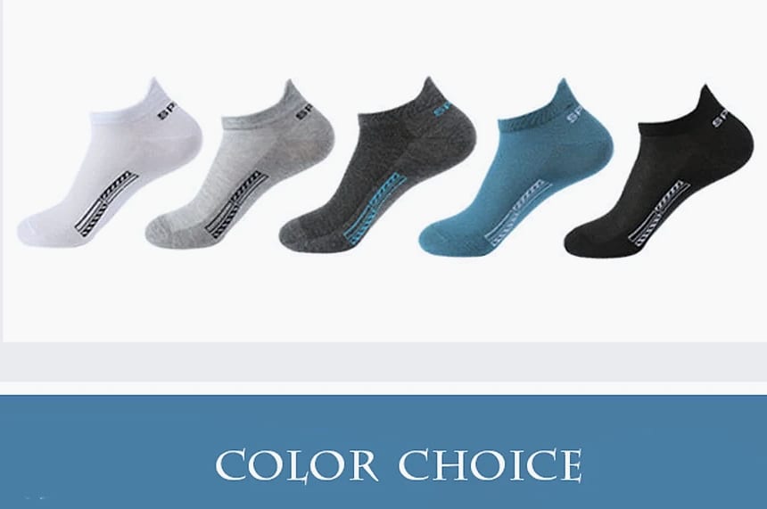 Men's Breathable Mesh Cotton Socks 10 Pairs Short Tube — assembled view