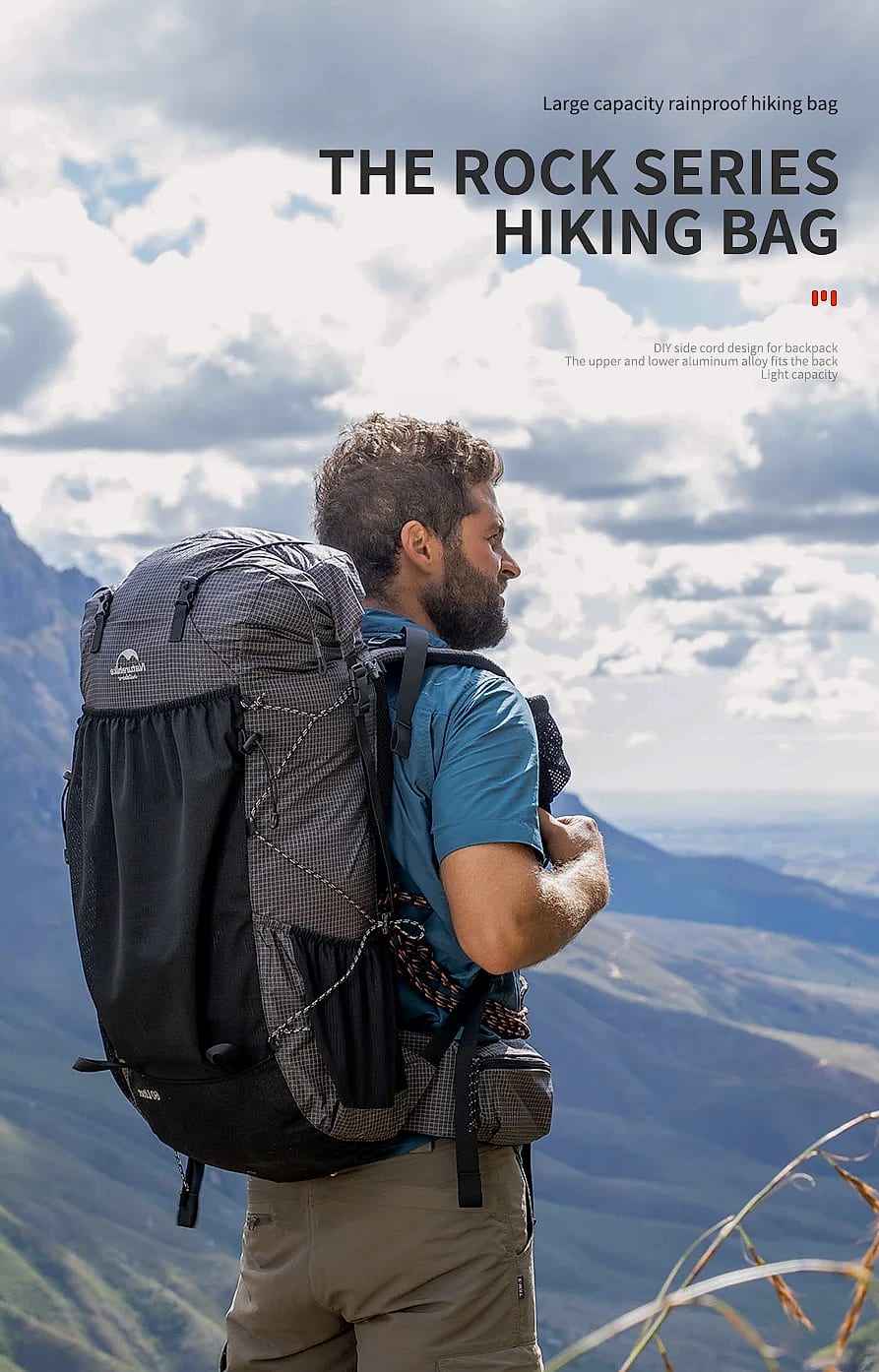 Naturehike 60+5L Mountain Backpack Hiking Travel Bag — package contents