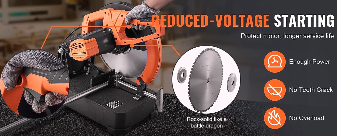 14 inch Cold Cut Chop Saw 2800W Metal Cutting Machine — feature highlights