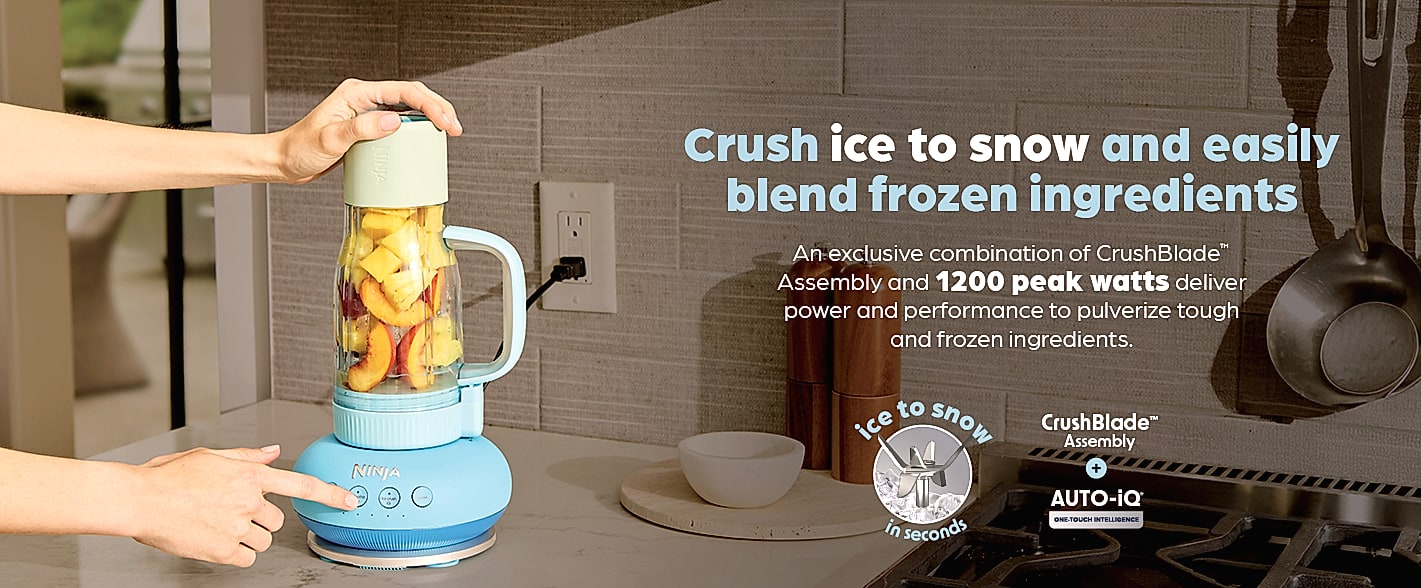 Ninja Blendboss DB351ST Personal Blender with 26oz Travel — assembled view