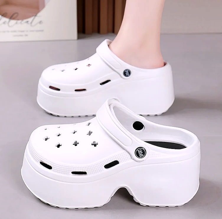 Women's EVA Platform Sandals Waterproof Summer Slippers — assembled view