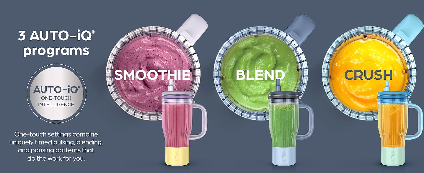 Ninja Blendboss DB351ST Personal Blender with 26oz Travel — close-up details