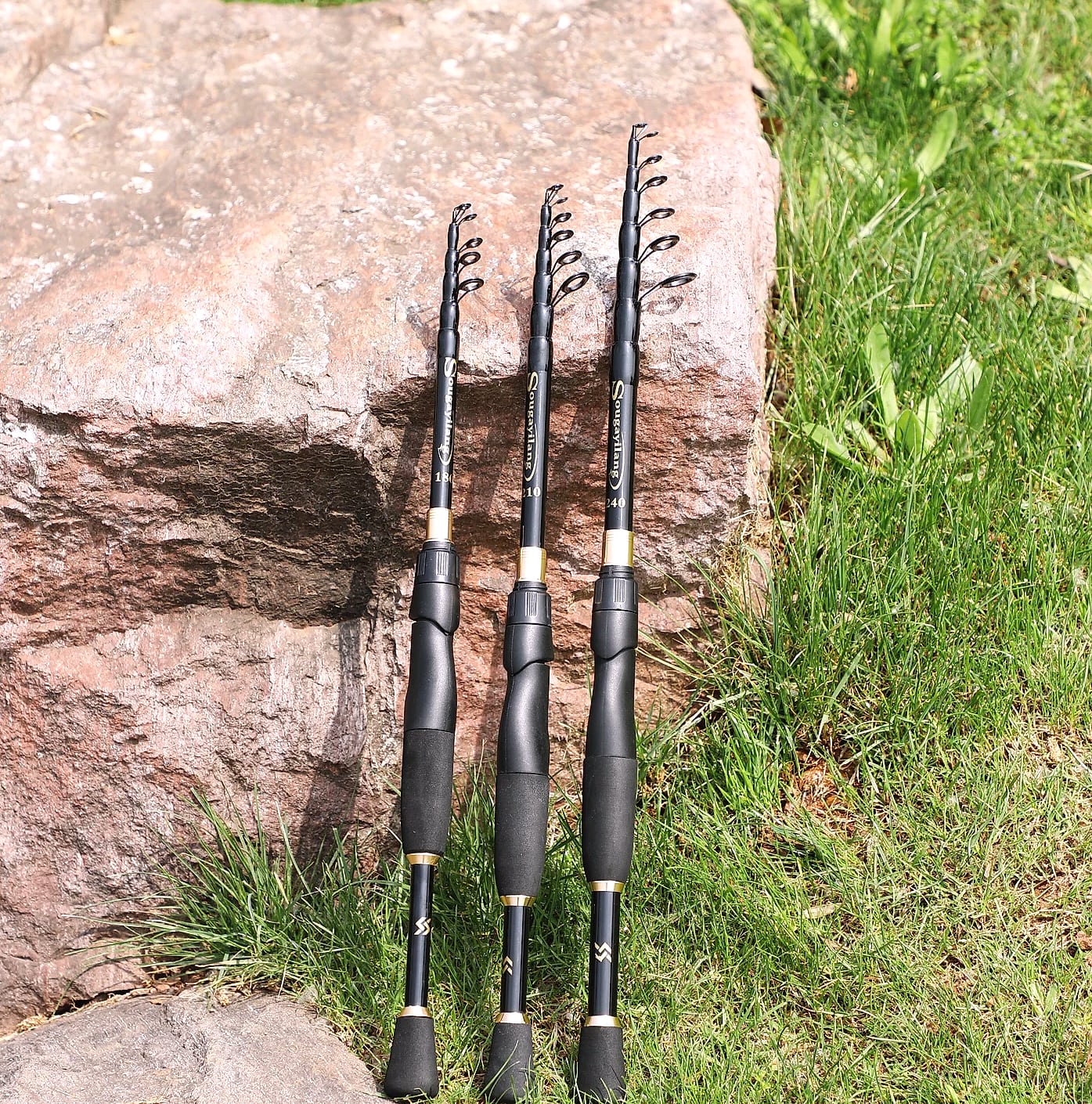 Sougayilang Telescopic Spinning Fishing Rod Carbon Fiber — package contents