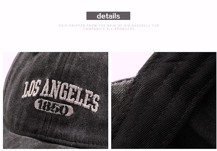 Bear LULU Unisex Baseball Cap with Los Angeles Embroidery — interior detail