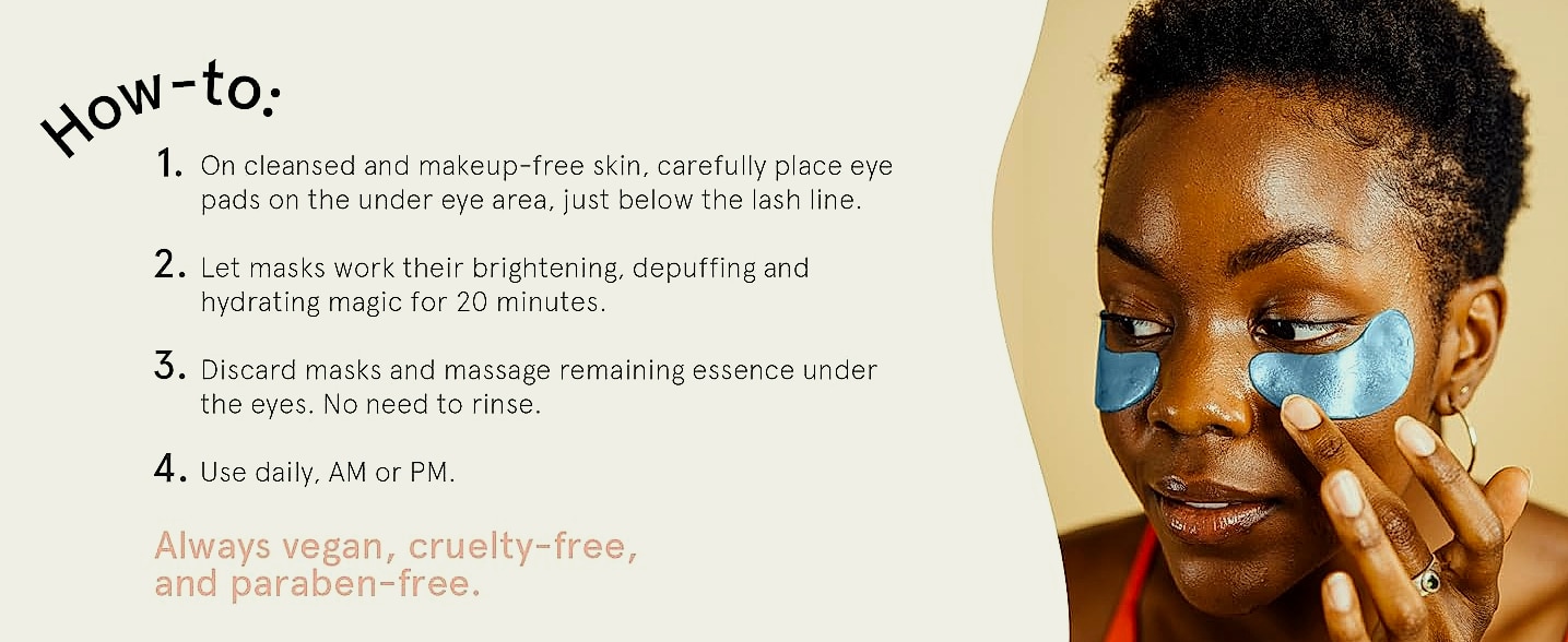 Grace & Stella Gold Under Eye Mask for Dark Circles, 24 — feature highlights