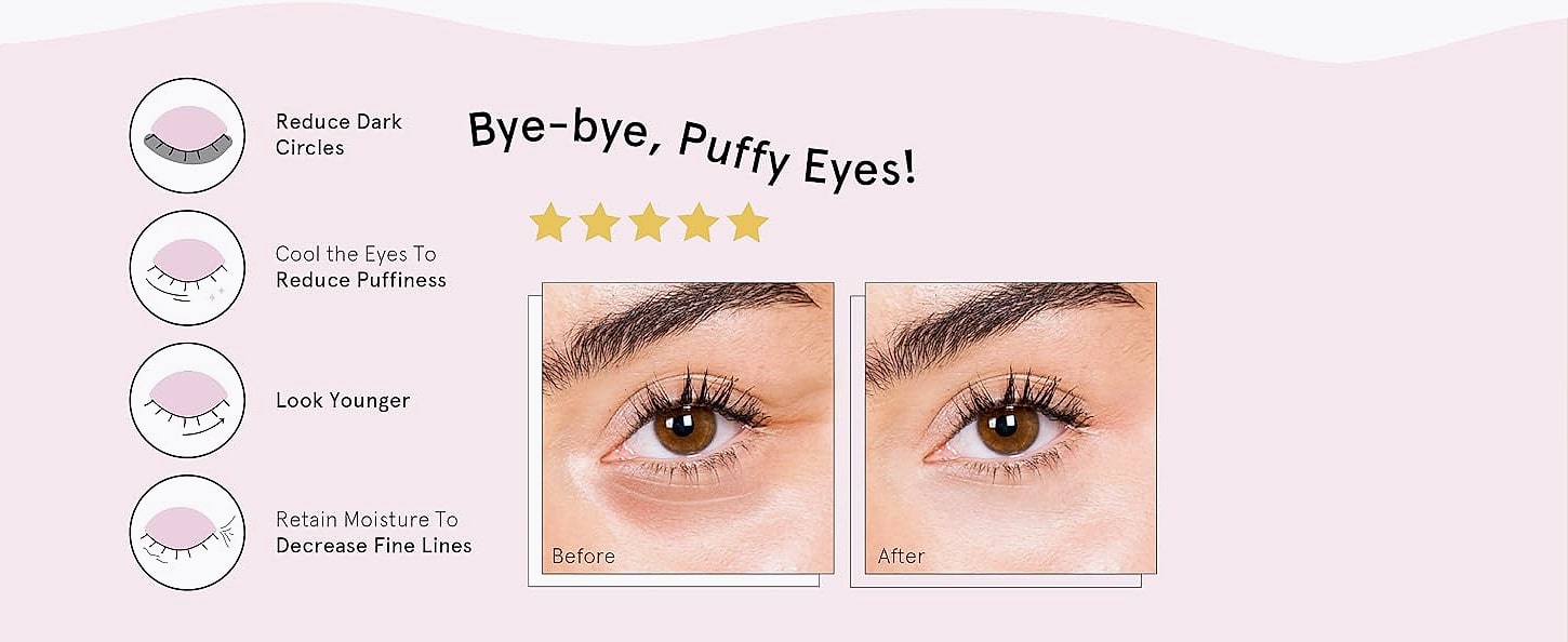 Grace & Stella Gold Under Eye Mask for Dark Circles, 24 — parts overview