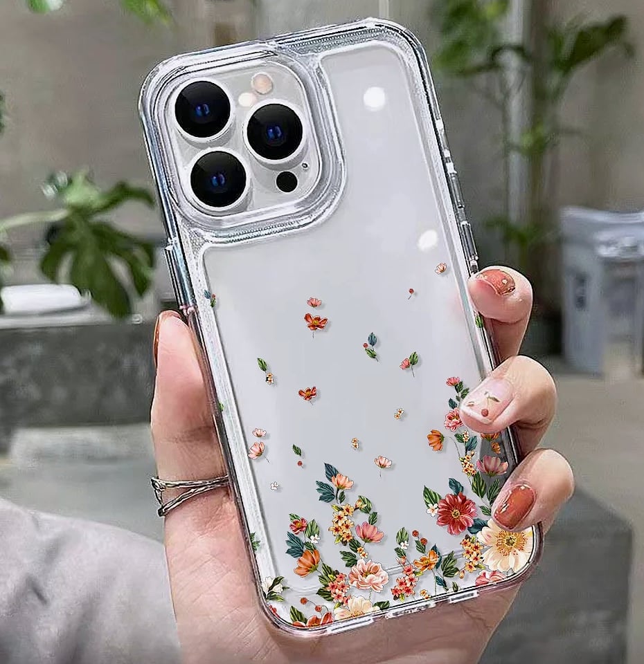 TUNEDEE Flower Phone Case iPhone 11 12 13 14 15 16 — assembled view