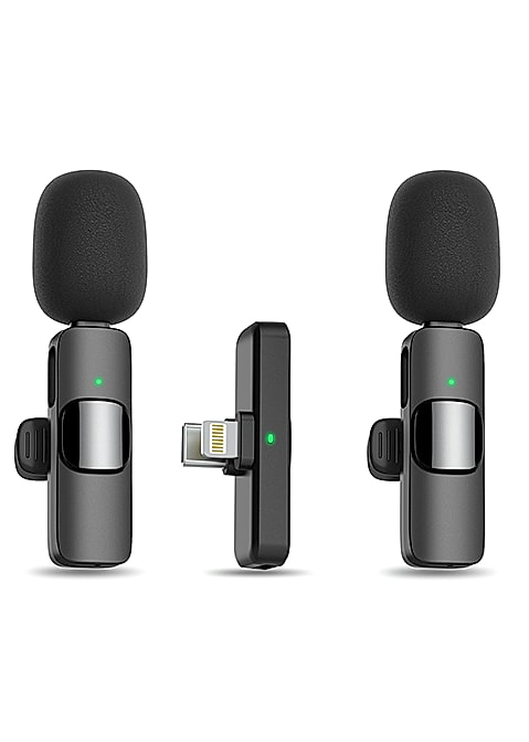 MAYBESTA Wireless Lavalier Microphone 2 Pack for iPhone — parts overview