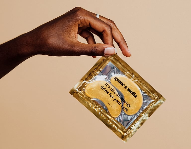 Grace & Stella Gold Under Eye Mask for Dark Circles, 24 — assembled view